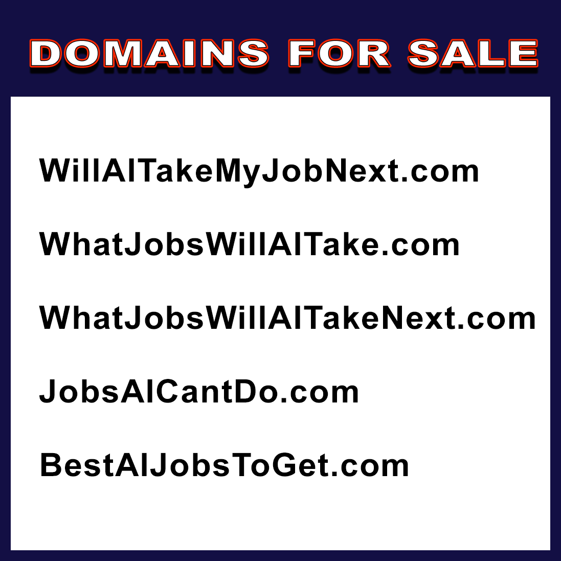 DOMAINS FOR SALE