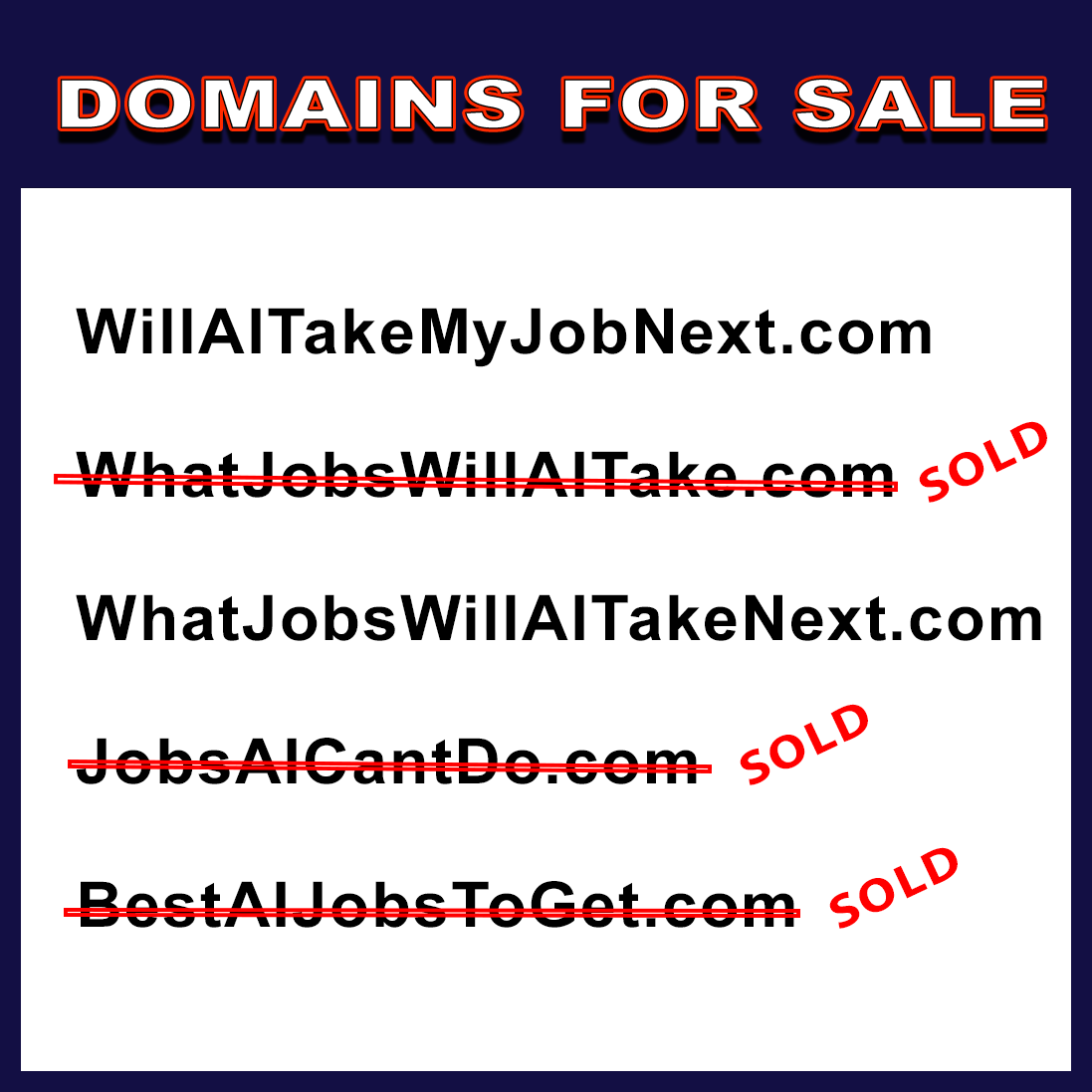 DOMAINS FOR SALE