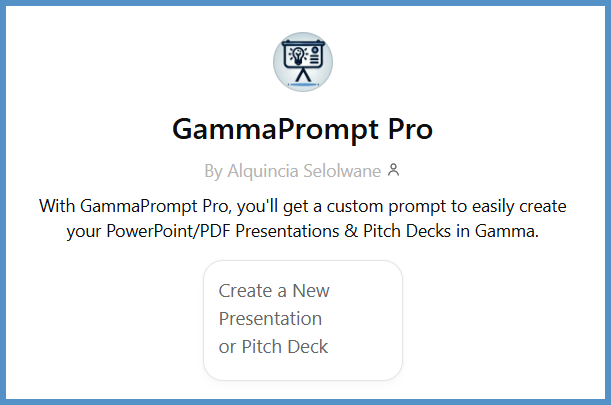 Gamma Prompt Pro GPT