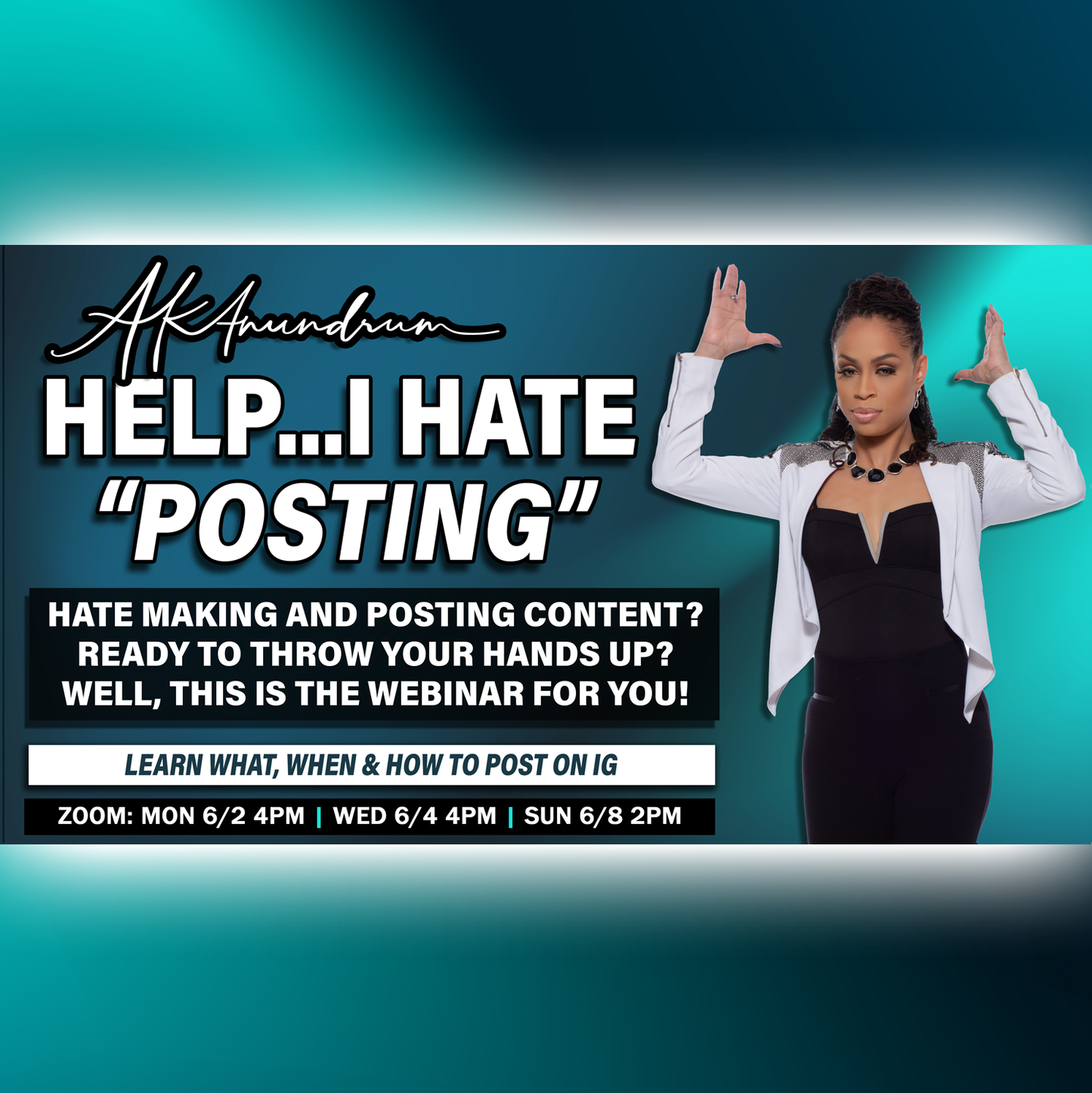 Help...I Hate POSTING