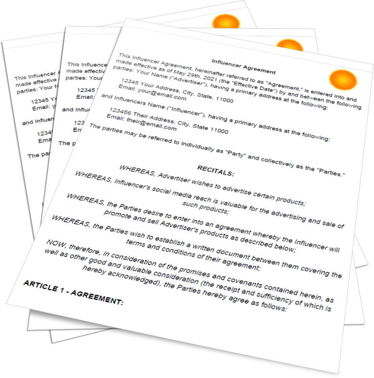 Influencer Agreement