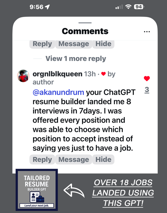 Tailored Resume Builder GPT