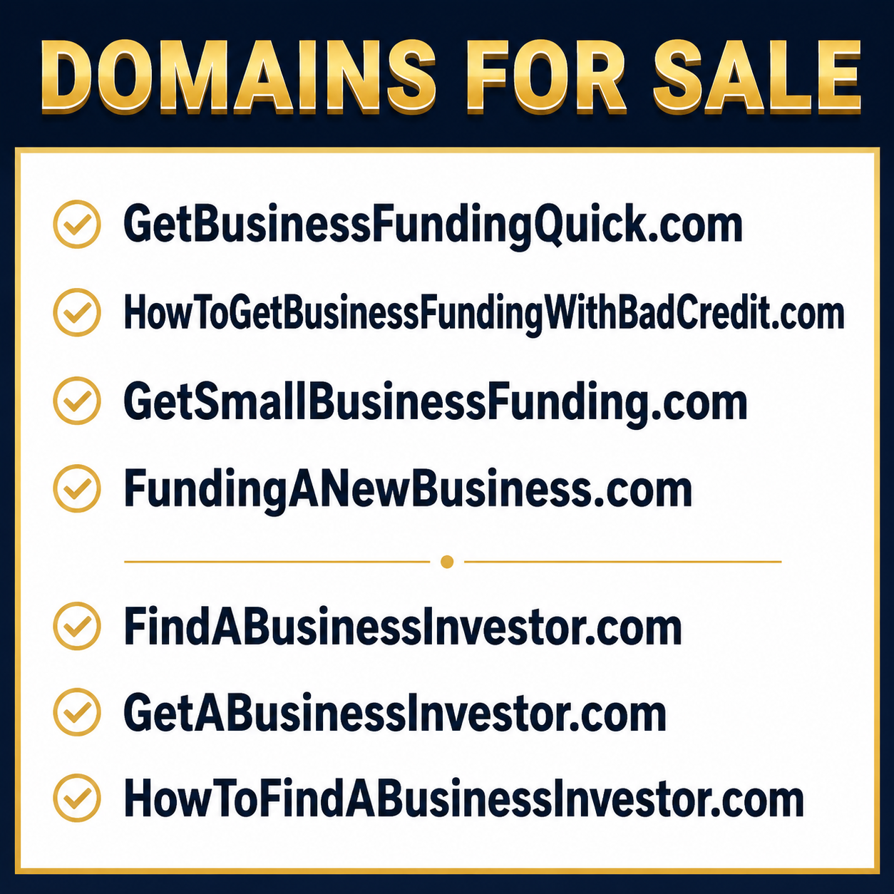DOMAINS FOR SALE