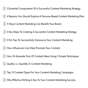 NEW: Content Marketing Mastery