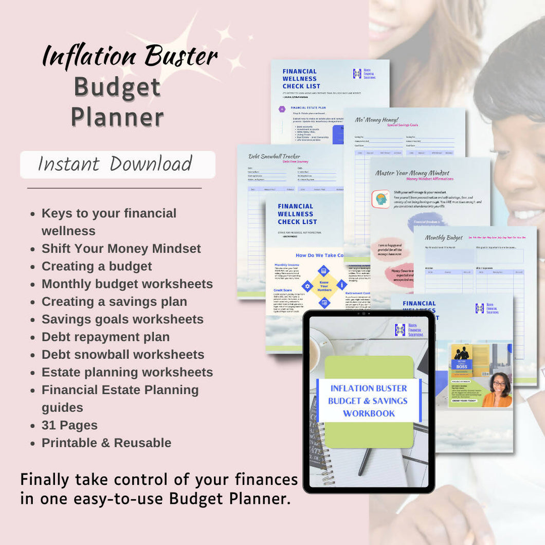 Inflation Buster Budget & Savings Workbook